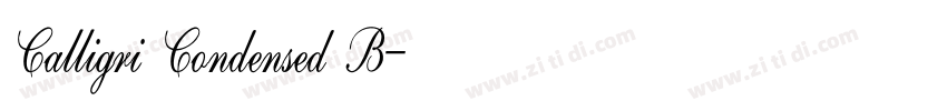 Calligri Condensed B字体转换 Calligri Condensed B字体转换